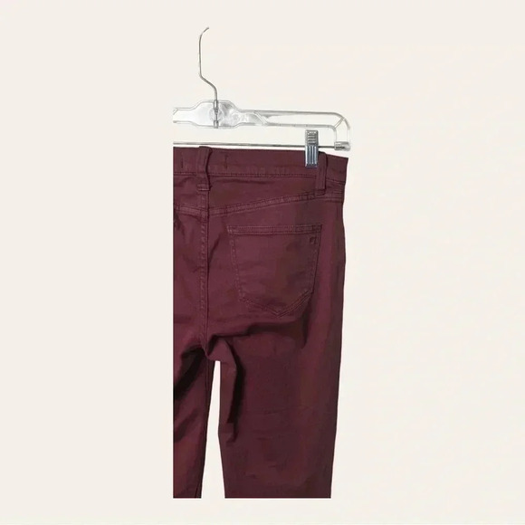 Madewell HI RISE SKINNY SKINNY DENIM JEANS BURGUNDY IN COLOR SIZE 26 - Picture 9 of 11